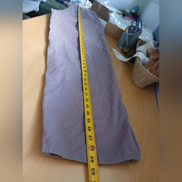 ASOS Wide Leg Loose Fit women Pants Size 12 Tall Plum Color 100% Cotton - Picture 8 of 9